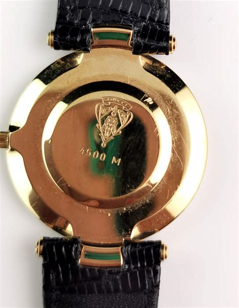 gucci 4500 m|Gucci 4500m wristwatch, gold plated, stainless steel, .